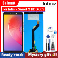 Salmatt 6.0 "ต้นฉบับสำหรับ Infinix Smart 2 HD X609ประกอบเครื่องอ่านพิกัดสมบูรณ์จอแสดงผล LCD แบบสัมผัสหน้าจอสำหรับจอแสดงผล X609 Infinix