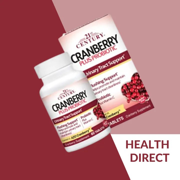 21st Century Cranberry Plus Probiotic Urinary Tract Support 60 Tablets ...