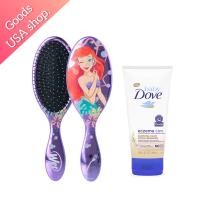 Wet Brush Disney Detangler Hair Brush Wholehearted - Ariel แถมครีมบำรุง โดฟ baby dove eczema care 144g.