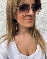 【LZ】✥  Corrente de óculos de plástico branco pérola coração charme eyewear retentor óculos titular cinta colar feminino presente