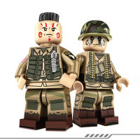 (5ชิ้น) WWII US Army Minifigure บล็อคตัวต่อหกด้านการพิมพ์ Minifigure ชิ้นส่วนของเล่นของขวัญเด็ก