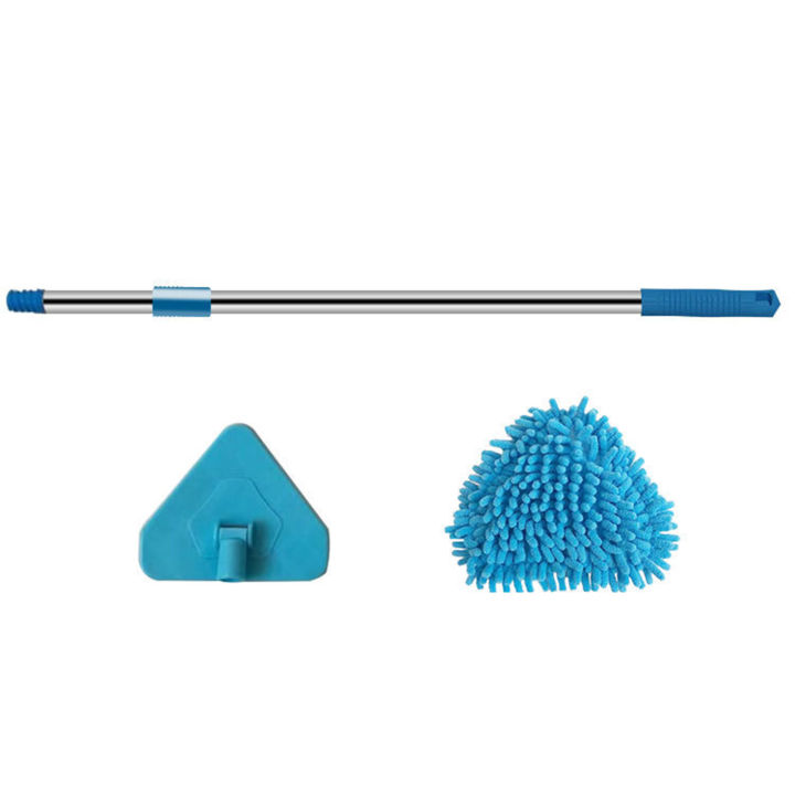 Telescopic Mini Microfiber Mop, Rotatable Triangle Lazy Cleaning