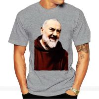 Father Pio--- Khaki T Shirt all sizes S-5XL cotton tshirt men summer fashion t-shirt euro size