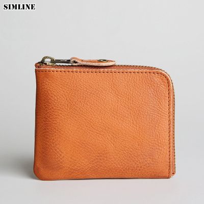 （Layor wallet）กระเป๋าสตางค์ผู้หญิงวินเทจสั้นเข้ารูปมีซิปงานทำมือ,กระเป๋าใส่เงินกระเป๋าใส่เงินหนังแท้กระเป๋าใส่เหรียญกระเป๋าเก็บบัตร