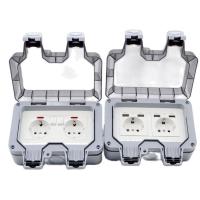 ✒ New Outdoor Waterproof Socket EU Standard Plug Style IP66 250V16A Two Position Power Supply Jack With Switch Wholesale