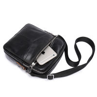 High Quality Mens Genuine Leather Briefcases Middle Size Male Leather Messenger Bags Black Men Shoulder Bag Cross body Bags sac