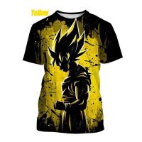 2023ใหม่ล่าสุดส่วนบุคคล D Ragon B All 3D พิมพ์เสื้อยืดอะนิเมะผักแขนสั้นแฟชั่น Saiyan ท็อปส์ฮิปฮอปคุรอบคอท็อปส์ผู้ชายเสื้อยืด