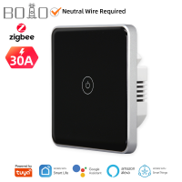 BOIO ZigBee 30A เครื่องทำน้ำอุ่นเครื่องปรับอากาศสวิตช์ไฟสูงกระจกกันน้ำแผง