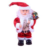 Santa Claus Decoration Electric Santa Toy Funny Flannel Soft Dancing Santa Anti-Fade Cute Christmas Ornament For Living Rooms Bedrooms Dining Rooms Homes Playrooms well made