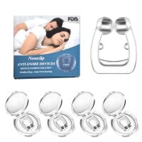 Donglin 4PCS Anti Snoring Magnetic Nose Clip หายใจ Snoring Stop Device Sleeping Apnea Guard Night อุปกรณ์พร้อมกล่อง