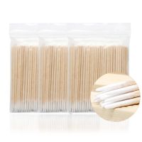 【jw】✺☃✉  500 pcs Disposable Ultra-small Cotton Swab Lint Brushes Wood Buds Swabs Extension women Makeup Tools