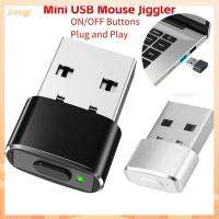 JIANGF ตรวจไม่พบ USB Mouse jiggler เสียบและเล่น ปุ่มเปิด/ปิด จำลองการเคลื่อนไหวของเมาส์ ของใหม่ มินิมินิ ผู้เสนอญัตติเมาส์