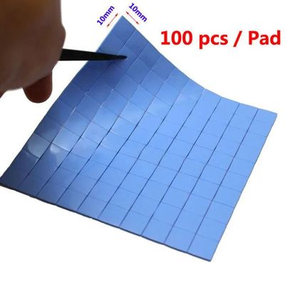 New Blue 100mmx100mmx1mm GPU CPU Heatsink Cooling Thermal Conductive Silicone Pad