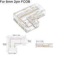 4ชิ้น FCOB โปร่งใสรูปตัวแอลตัวเชื่อมต่อไร้บัดกรีสำหรับ2pin 8มม. 10มม. 3pin สลัว4pin 10มม. CTT RGB FOB ไฟแถบ LED COB