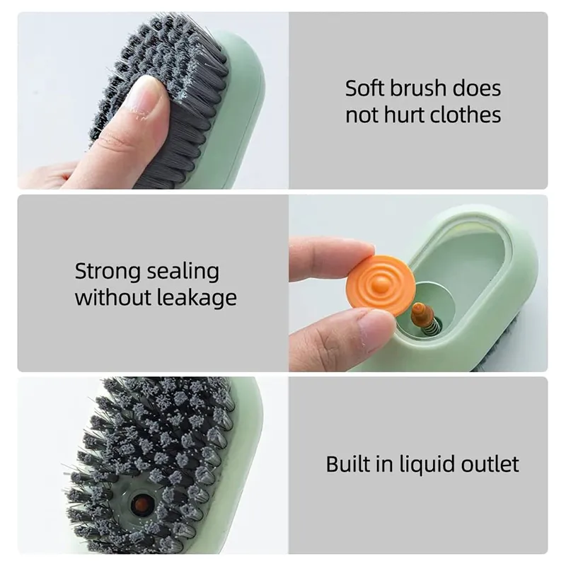 Multifunctional Cleaning Brush Portable Plastic Clothes Shoes