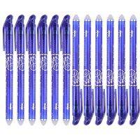 【LZ】☽❁♤  12 pces de luxo apagável 0.5mm caneta gel tinta azul esferográfica fina ferramenta escrita fornecimento j2hc