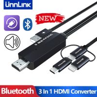 【LZ】﹊▼☸  Unnlink-USB C para Cabo Conversor HDMI Lightning Áudio Micro-USB Tipo-C 3 em 1 Smart TV PC Laptop Monitor