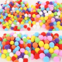 Hot 100-500Pcs/lot Mixed Soft Round Shaped Pompom Balls Fluffy Pom Pom For Kids DIY Garment Handcraft 10mm/15mm/20mm/25mm/30mm