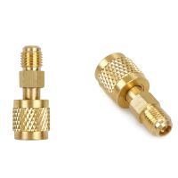 New R410 Brass Adapter 1/4 Male to 5/16 Female Charging Hose to Pump High Quality