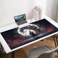 W8h6 Moon Samurai Xxl แผ่นรองเมาส์900X400แป้นพิมพ์ Ruer กันลื่นเสื่อเล่มเกม Playmat คอมพิวเตอร์และที่วางเม้าส์อะนิเมะเกมแผ่นรองเมาส์