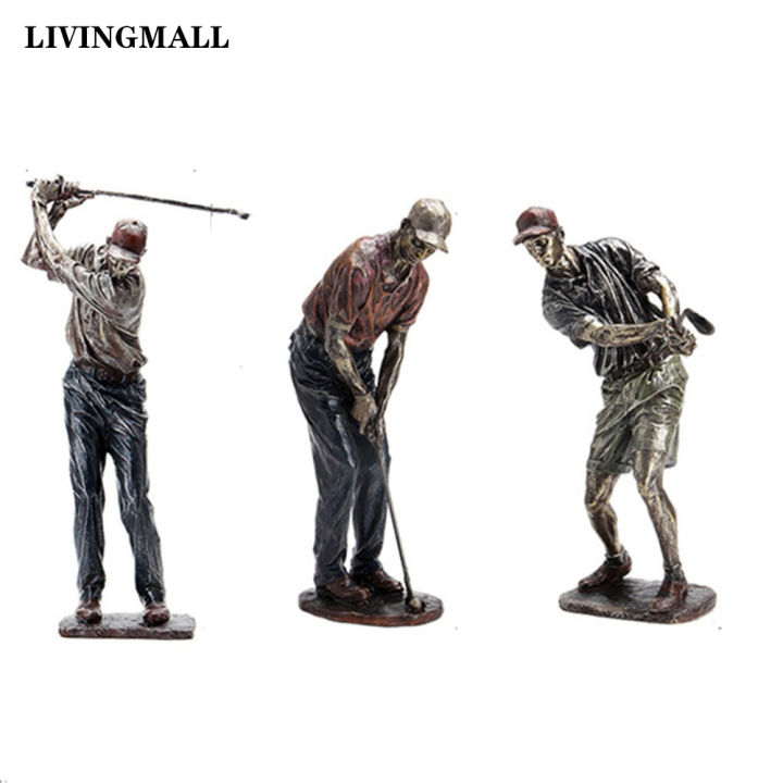 livingmall-retro-golf-รูปปั้นเรซิ่น-vintage-golfer-figurines-โฮมออฟฟิศตกแต่งห้องนั่งเล่น-souvnir-sport-ของขวัญปีใหม่-crafts