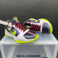 【Limited time offer】zoom 5 ZK5 Five Purple Golden Mandarin Duck Clown Breathable Air Cushion Mens Basketball Shoes CD4991-400