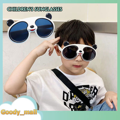 แว่นกันแดดแฟชั่น ของขวัญวันเกิดที่สวยหรู อุปกรณ์ป้องกันรังสียูวีสำหรับเด็ก แว่นกันแดดรูปแพนด้าสำหรับเด็ก J084
