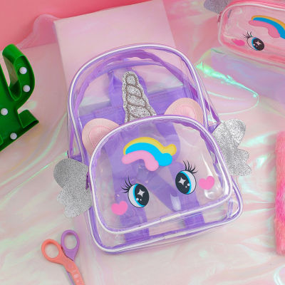 Hot Kids Unicorn Backpacks Girl Boy Transparent Cute Children School Bag Bagpack