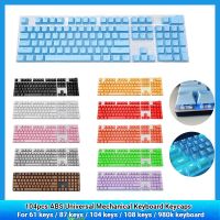 104pcs Universal Mechanical Keyboard ABS Keycaps Backlit Ergonomic Blank Keycap For Cherry MX Keyboard Replacement Accessories