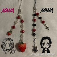 Handmade NANA Inspired Anime Phone Chain Strawberry Guitar Gothic Keychain