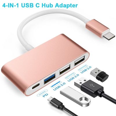 4 In 1 USB C ฮับพร้อมชนิด C,PD,USB 3.0,USB 2.0สำหรับ2020-2016 MacBook Pro 13/15/16,Mac Multiport ที่ชาร์จและตัวแปลงเชื่อมต่อ Feona