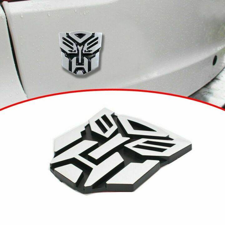 LOUISIS Auto Decor Car Styling Cool Car Decal Silver Transformer Badge