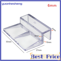 Yuanhesheng ที่วางฝาครอบอควาเรียมแก้ว4ชิ้นฉากยึดอะคริลิคมีฝาปิดตู้ปลาตัวยึดสำหรับตู้ปลาแบบไร้ขอบตู้ปลา6 8 10 12มม.