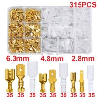 ◑♧☸ Box Insulated Male Female Wire Connector Electrical Crimp Terminals Spade Connectors Sleeve Assorted Kit 2.8/4.8/6.3mm