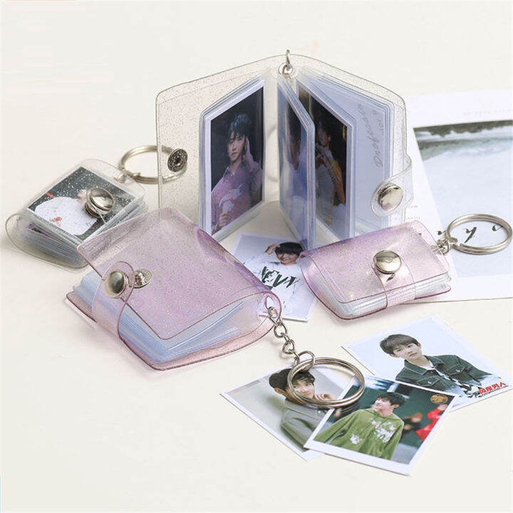sanhe 1 Inch 2 Inch Small Photo Album Keychain Portable Interstitial ID
