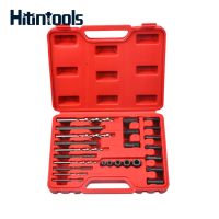 [HOT AIXUSACJWII 526] Screw Extractor Drill Guide 25Pc Set Remove Broken Screw Bolts Fastners Easy Out