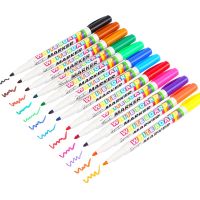 ปากกาไวท์บอร์ดปากกามาร์กเกอร์กระดานไวท์บอร์ด12สีเขียนแก้วเซรามิกลบได้