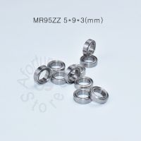 MR95ZZ 5*9*3(mm) 10piecesfree shipping bearing ABEC-5 Metal Sealed Miniature Mini Bearing MR95 MR95ZZ chrome steel bearing Axles  Bearings Seals