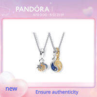 ใหม่สร้อยคอแพนดอร่าดวงอาทิตย์ดวงจันทร์คู่ชุดสีเงิน 925 New Pandoraˉ Sun and Moon Companion Necklace Set 925 Silver Women DIY Gift for Girlfriend Fashion Y Necklaces