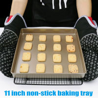 Newly 1 Pcs Non-stick Square Baking Tray Pan 11 Inch Cake Bread Oven Pizza Biscuit Kitchen Tool RE