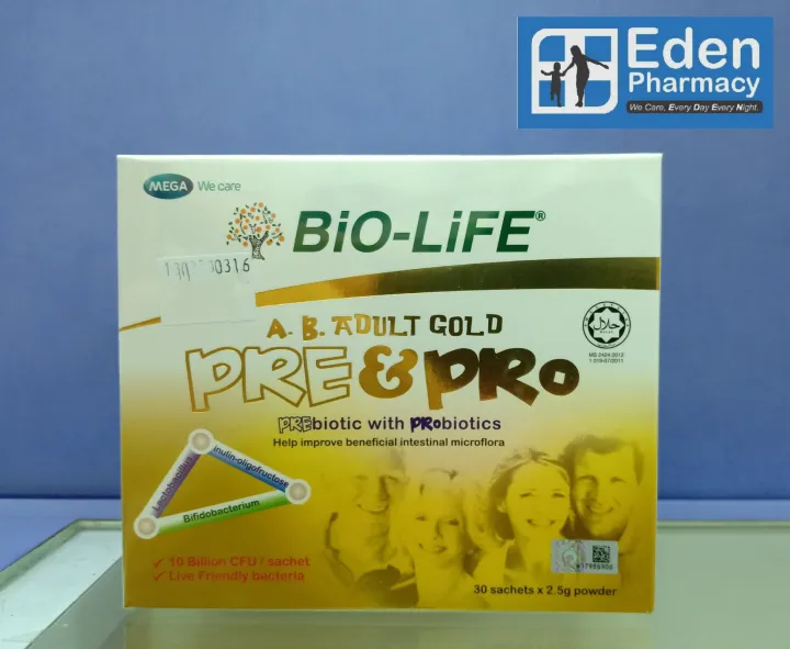 Bio Life Bio-Life A.B. Adult Gold Pre & Pro Prebiotic With Probiotics ...