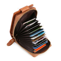 Genuine cow Leather Organizer Wallet 686-40 Men RFID Blocking card Wallets Purse anti theft Card Holder Credit Card Case