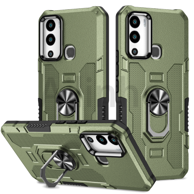 สำหรับ Infinix Hot 12i 12 11 10 9 Play สมาร์ท5เคสโทรศัพท์ Strong Anti-Fall รถแหวนแม่เหล็ก Kickstand เกราะป้องกันกล้องกันกระแทกฝาครอบโทรศัพท์