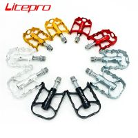 Litepro Ultralight Pedal 184g เหยียบจักรยานพับอลูมิเนียมอัลลอยด์ลื่นเหยียบทองสีแดงสีดำเงินไทเทเนียม-nxfnxfnxghnxgb