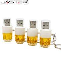 JASTER มาใหม่ล่าสุด U Disk Mini Usb แฟลชแก้วเบียร์ไดร์ฟปากกาไดรฟ์ Pendrive 4Gb 16Gb 32Gb 64Gb 100% เบียร์การ์ตูนความจุจริง