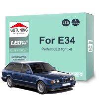 16ชิ้นหลอดไฟ LED สำหรับภายในรถยนต์ชุดสำหรับ BMW 5ชุด E34รถเก๋งขนาดใหญ่518I 520I 524Td 525Ix 530I 535I 540I M5 1988-1995 Canbus