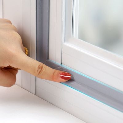 10M Self Adhesive Window Seal Strip Soundproof Waterproof Nylon Cloth Foam Door Weather Rubber Strip for Sliding Windows