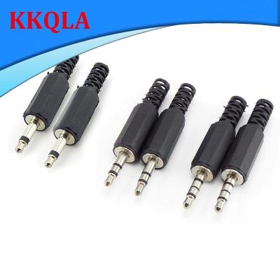QKKQLA 3.5mm RCA male Plug Connector  2 3 4 Pole Mono Stereo Audio Video Dual Audio adapter Cable Wire For Headphone Socket