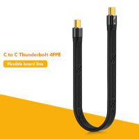 (ร้อน) 40Gbps USB C สายฟ้า4เคเบิ้ล Type C เพื่อพิมพ์ C ค่าใช้จ่ายได้อย่างรวดเร็วสายเคเบิลข้อมูล FPC นุ่ม8พัน60เฮิร์ต PD100W สำหรับ MHD Pro