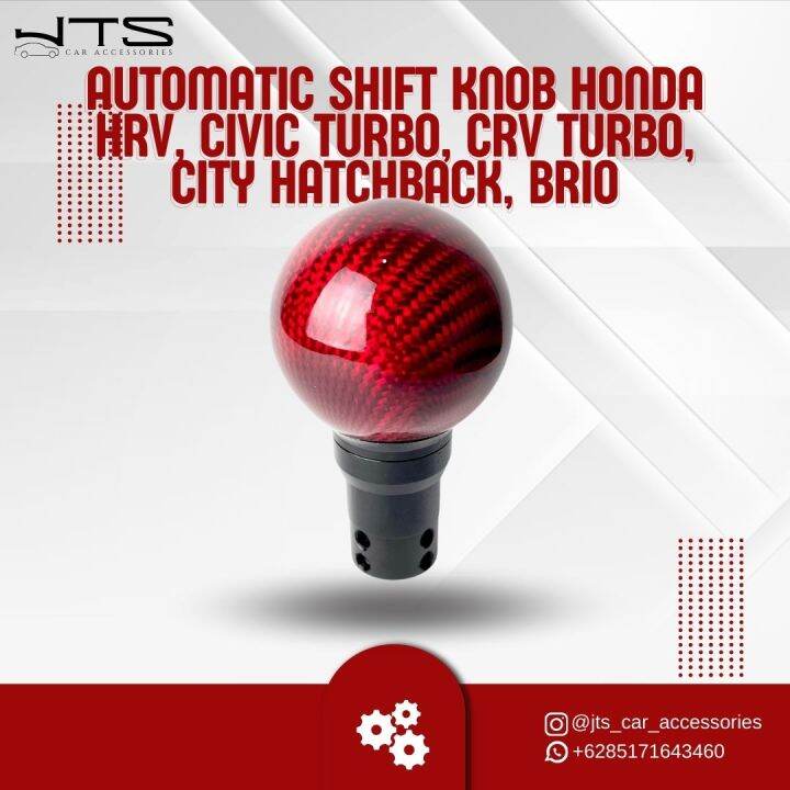 Shift Knob Carbon Honda HRV , Civic Turbo , Crv Turbo , City HB , Brio